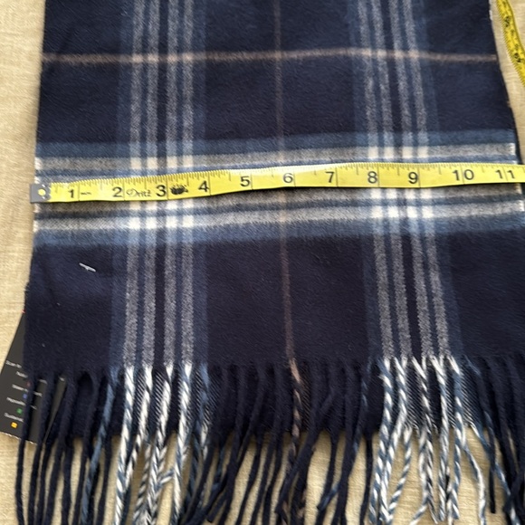 Navy plaid Cashmink Scarf - Picture 3 of 3